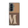 クリアケース［ オリジナル - initial two tone - M brown ］