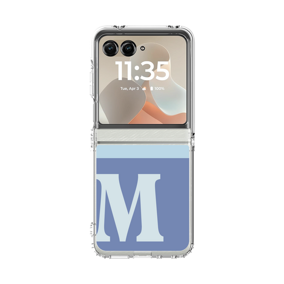 クリアケース［ オリジナル - initial two tone - M blue ］