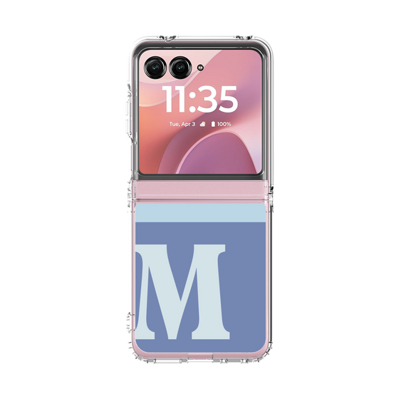 クリアケース［ オリジナル - initial two tone - M blue ］