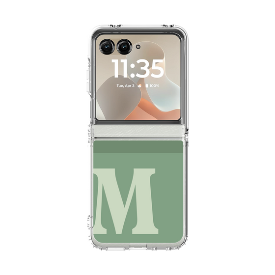クリアケース［ オリジナル - initial two tone - M green ］