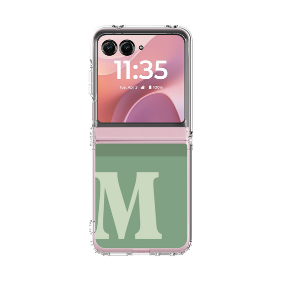 クリアケース［ オリジナル - initial two tone - M green ］