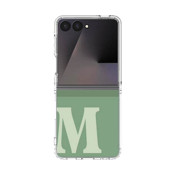 クリアケース［ オリジナル - initial two tone - M green ］