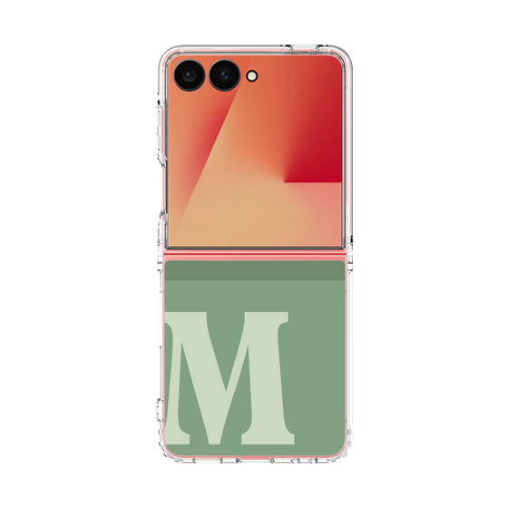 クリアケース［ オリジナル - initial two tone - M green ］