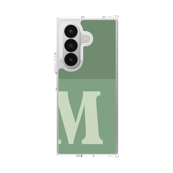 クリアケース［ オリジナル - initial two tone - M green ］