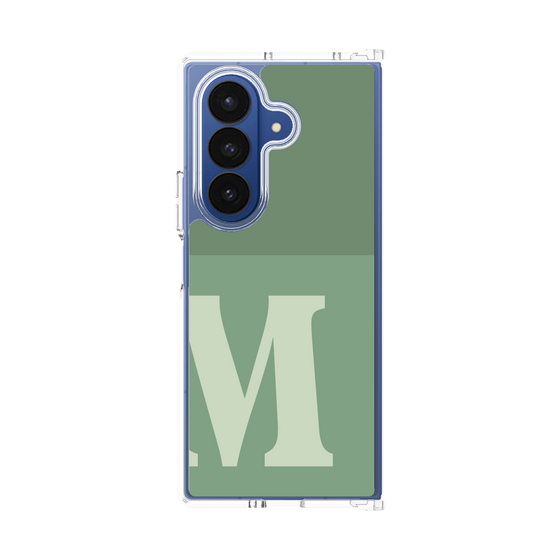 クリアケース［ オリジナル - initial two tone - M green ］