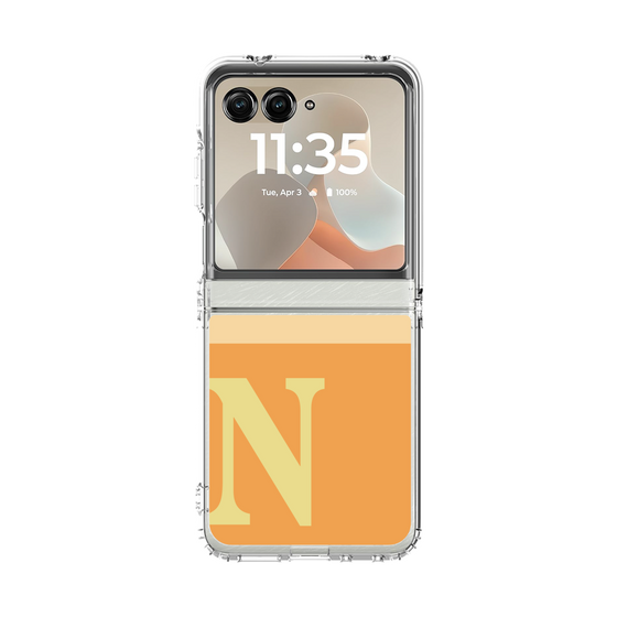 クリアケース［ オリジナル - initial two tone - N orange ］