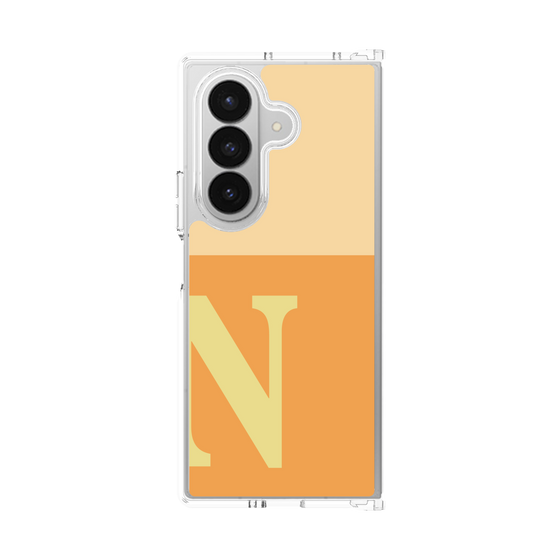 クリアケース［ オリジナル - initial two tone - N orange ］