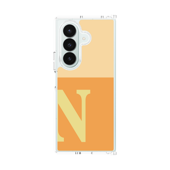 クリアケース［ オリジナル - initial two tone - N orange ］