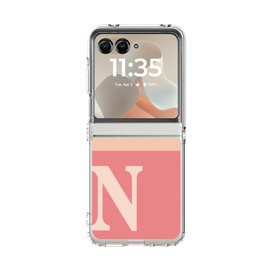 クリアケース［ オリジナル - initial two tone - N pink ］