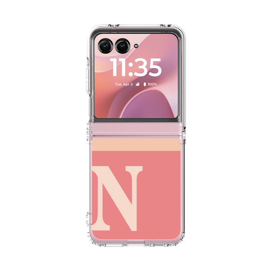 クリアケース［ オリジナル - initial two tone - N pink ］