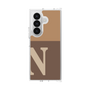 クリアケース［ オリジナル - initial two tone - N brown ］