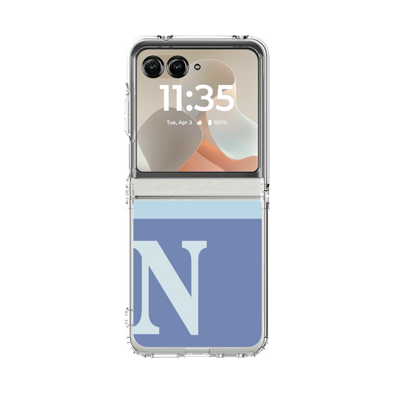 クリアケース［ オリジナル - initial two tone - N blue ］