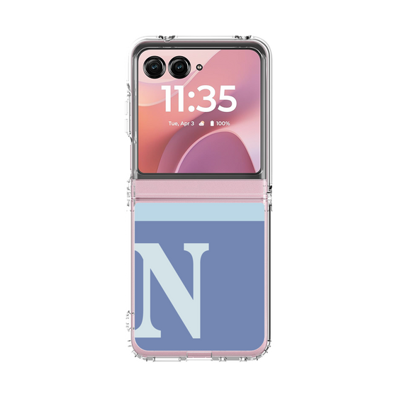クリアケース［ オリジナル - initial two tone - N blue ］
