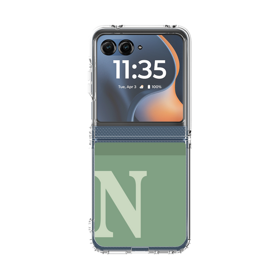 クリアケース［ オリジナル - initial two tone - N green ］