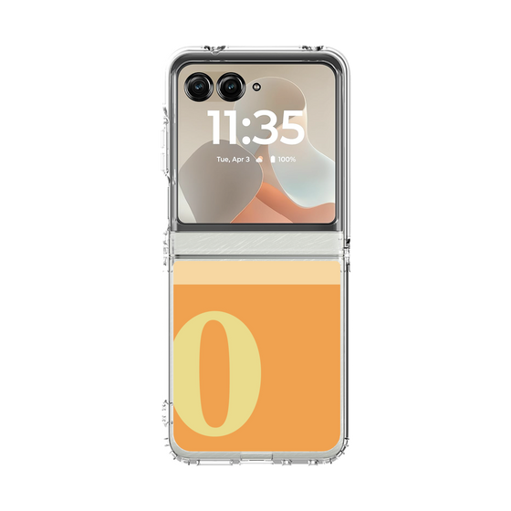 クリアケース［ オリジナル - initial two tone - O orange ］