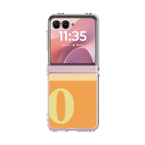 クリアケース［ オリジナル - initial two tone - O orange ］