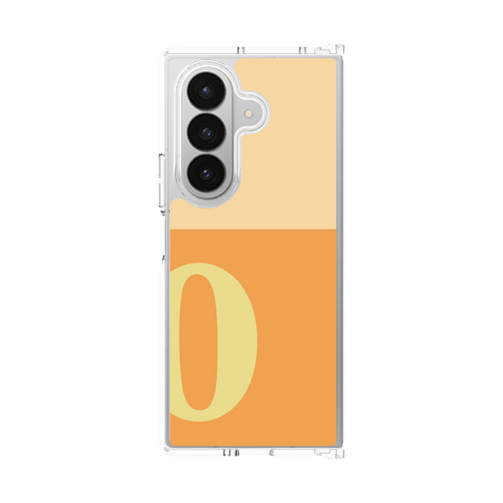 クリアケース［ オリジナル - initial two tone - O orange ］