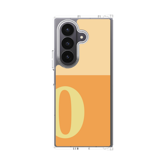 クリアケース［ オリジナル - initial two tone - O orange ］