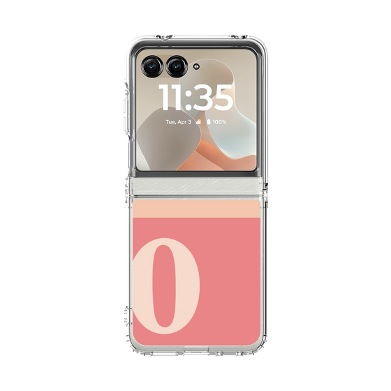 クリアケース［ オリジナル - initial two tone - O pink ］