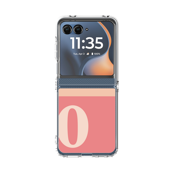 クリアケース［ オリジナル - initial two tone - O pink ］