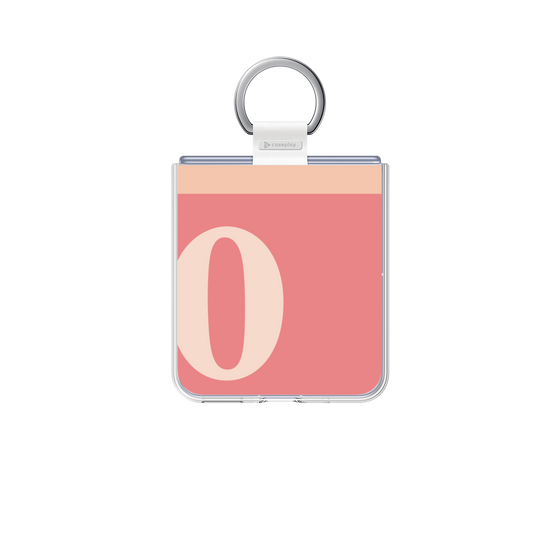 クリアケース［ オリジナル - initial two tone - O pink ］