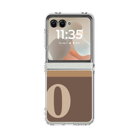 クリアケース［ オリジナル - initial two tone - O brown ］