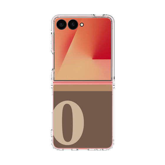 クリアケース［ オリジナル - initial two tone - O brown ］