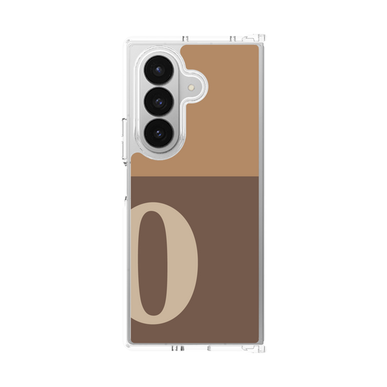 クリアケース［ オリジナル - initial two tone - O brown ］