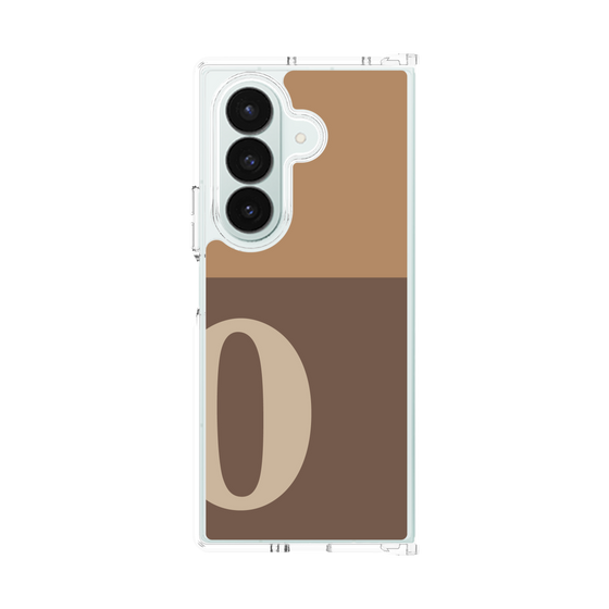 クリアケース［ オリジナル - initial two tone - O brown ］