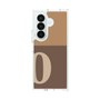クリアケース［ オリジナル - initial two tone - O brown ］
