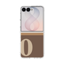 クリアケース［ オリジナル - initial two tone - O brown ］