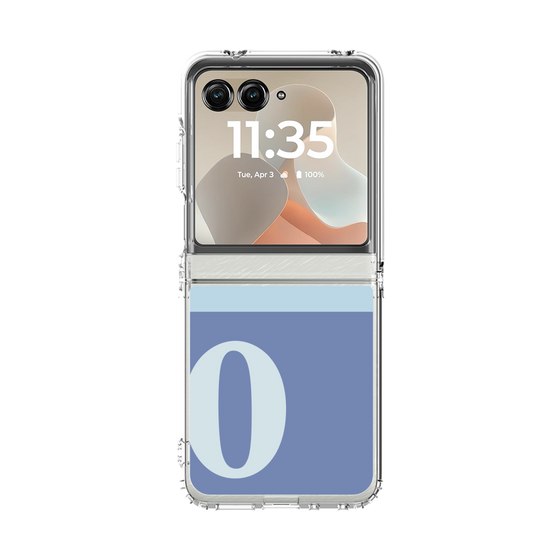 クリアケース［ オリジナル - initial two tone - O blue ］