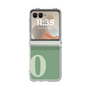 クリアケース［ オリジナル - initial two tone - O green ］