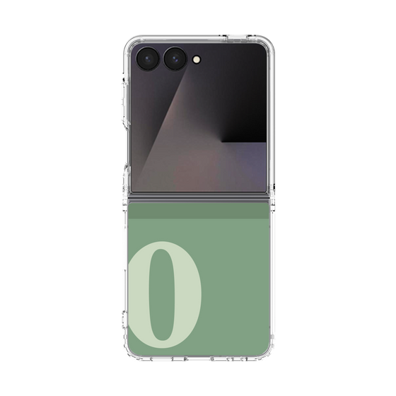 クリアケース［ オリジナル - initial two tone - O green ］