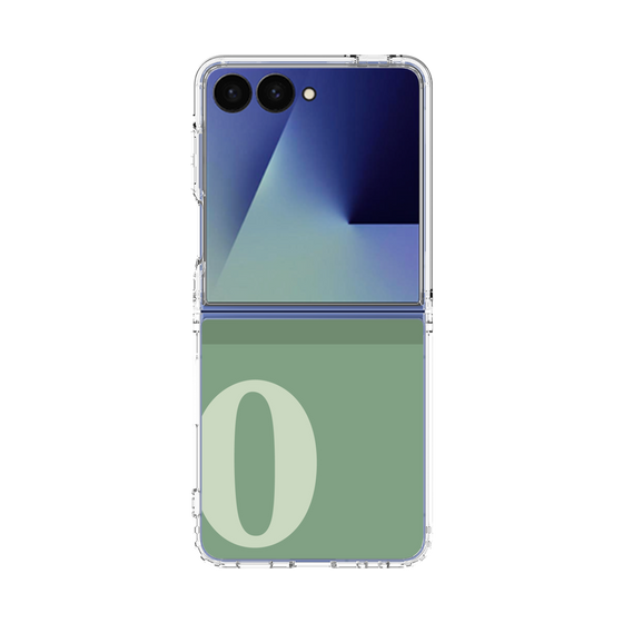 クリアケース［ オリジナル - initial two tone - O green ］