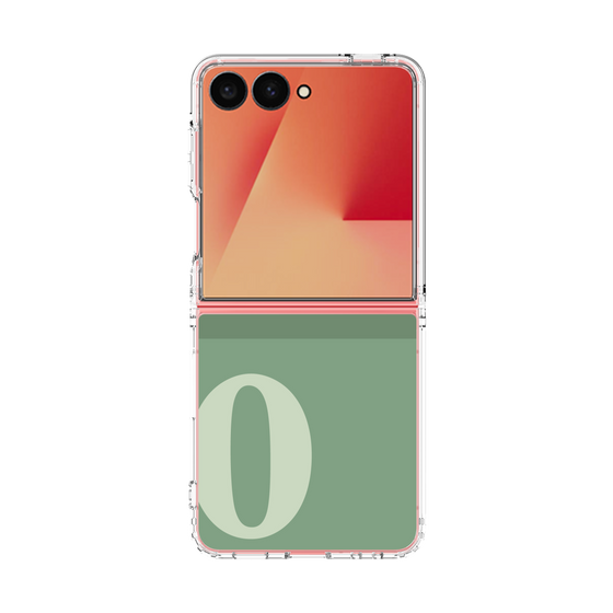 クリアケース［ オリジナル - initial two tone - O green ］