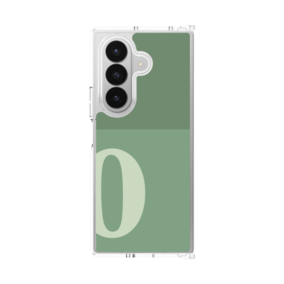 クリアケース［ オリジナル - initial two tone - O green ］