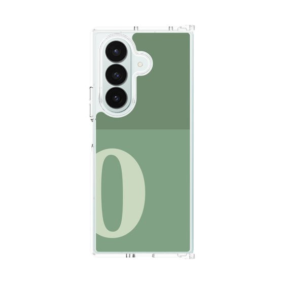 クリアケース［ オリジナル - initial two tone - O green ］