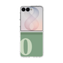 クリアケース［ オリジナル - initial two tone - O green ］