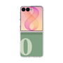 クリアケース［ オリジナル - initial two tone - O green ］