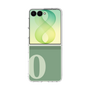 クリアケース［ オリジナル - initial two tone - O green ］