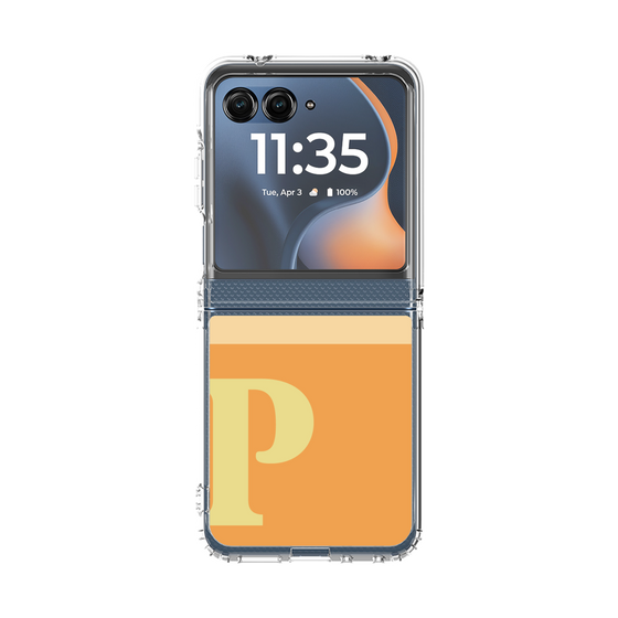 クリアケース［ オリジナル - initial two tone - P orange ］