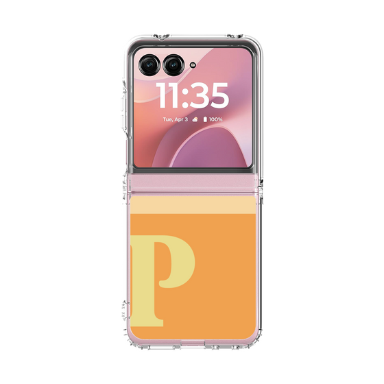 クリアケース［ オリジナル - initial two tone - P orange ］