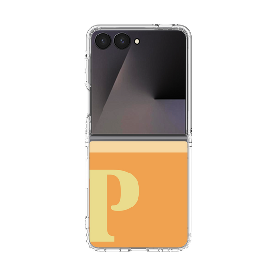 クリアケース［ オリジナル - initial two tone - P orange ］