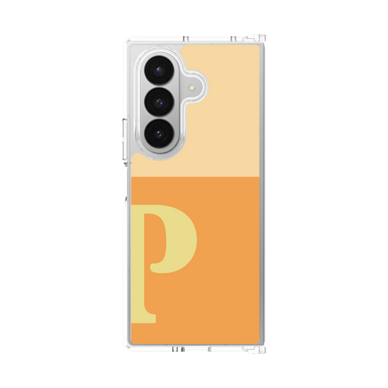 クリアケース［ オリジナル - initial two tone - P orange ］