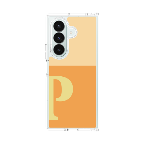 クリアケース［ オリジナル - initial two tone - P orange ］