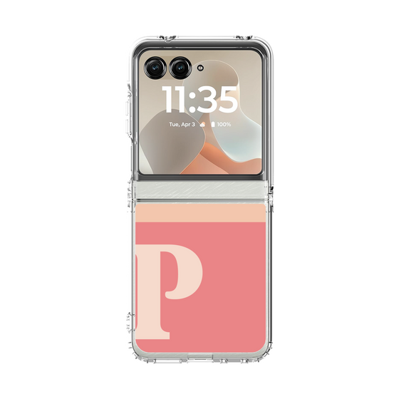 クリアケース［ オリジナル - initial two tone - P pink ］
