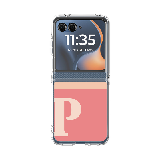 クリアケース［ オリジナル - initial two tone - P pink ］