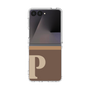 クリアケース［ オリジナル - initial two tone - P brown ］