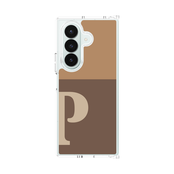 クリアケース［ オリジナル - initial two tone - P brown ］